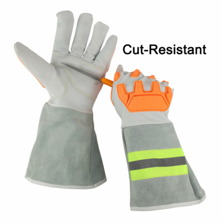 leather anti cut glove